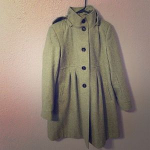 DKNY Wool Flare Coat